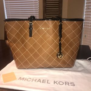 Michael Kors Jet Set Diamond Pattern Tote
